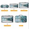 4 Set Packing Cubes - Retro Country Oil Painting Style Eucalyptus Leaf Bottle Packing Cubes for Carry on Suitcase Lightweight Travel Essential Bag for Clothes Shoes Cosmetics Toiletry view 2