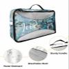 4 Set Packing Cubes - Retro Country Oil Painting Style Eucalyptus Leaf Bottle Packing Cubes for Carry on Suitcase Lightweight Travel Essential Bag for Clothes Shoes Cosmetics Toiletry view 3