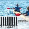 Kuuleyn 8pcs Kayak Paddle Buckles Nylon Plastic Paddle Hook Straps Portable Strap Holder Kayak Paddle Leash Paddle Holder Strap for Boat Paddle Kayak view 2