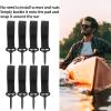 Kuuleyn 8pcs Kayak Paddle Buckles Nylon Plastic Paddle Hook Straps Portable Strap Holder Kayak Paddle Leash Paddle Holder Strap for Boat Paddle Kayak view 3