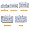 4 Set Packing Cubes - Watercolor Hand Painted Chrysanthemum Texture Blue Packing Cubes for Carry on Suitcase Lightweight Travel Essential Bag for Clothes Shoes Cosmetics Toiletry view 2