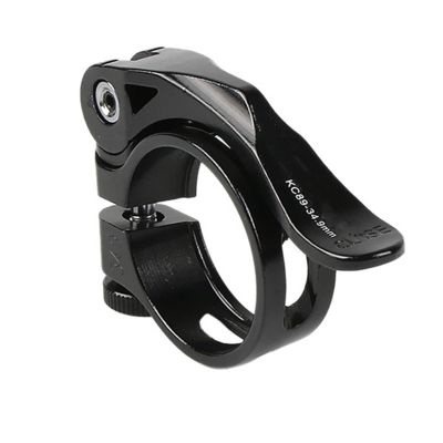 Bike Seat Post Clamp,Bike Seat Clamp 2 Pcs Bike Seat Post Clamp 34.9mm Aluminum Alloy Seat Tube Clip Bicycle Quick Release Seatpost for Mountain Bike (Color : Red) (Color : Black)