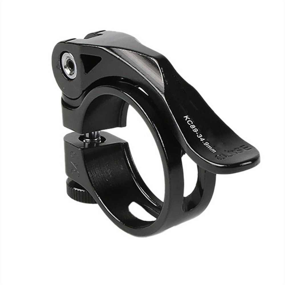 Bike Seat Post Clamp,Bike Seat Clamp 2 Pcs Bike Seat Post Clamp 34.9mm Aluminum Alloy Seat Tube Clip Bicycle Quick Release Seatpost for Mountain Bike (Color : Red) (Color : Black)