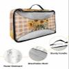 4 Set Packing Cubes - Spring Sunflower Checkered Plaid Brown Packing Cubes for Carry on Suitcase Lightweight Travel Essential Bag for Clothes Shoes Cosmetics Toiletry view 3