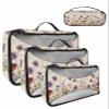 4 Set Packing Cubes - Spring Flowers Watercolor Purple Chrysanthemum Packing Cubes for Carry on Suitcase Lightweight Travel Essential Bag for Clothes Shoes Cosmetics Toiletry view 1
