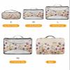 4 Set Packing Cubes - Spring Flowers Watercolor Purple Chrysanthemum Packing Cubes for Carry on Suitcase Lightweight Travel Essential Bag for Clothes Shoes Cosmetics Toiletry view 2