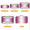 4 Set Packing Cubes - Minimalistic Gradient White Rose Red Packing Cubes for Carry on Suitcase Lightweight Travel Essential Bag for Clothes Shoes Cosmetics Toiletry view 2