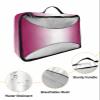 4 Set Packing Cubes - Minimalistic Gradient White Rose Red Packing Cubes for Carry on Suitcase Lightweight Travel Essential Bag for Clothes Shoes Cosmetics Toiletry view 3