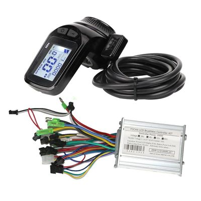 Kqcibz 24V 36V 48V 350W 18A Thumb Throttle Scooter Brushless Controller Replacement Spare Parts Electric Bicycle E-Bike with S886 LCD Display Panel
