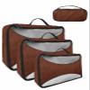4 Set Packing Cubes - Farmhouse Style on Leather Texture Packing Cubes for Carry on Suitcase Lightweight Travel Essential Bag for Clothes Shoes Cosmetics Toiletry view 1