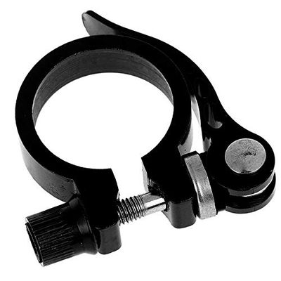 ENXCLWTW Bike Seat Post Clamp,Bike Seat Clamp 2 Pcs Black Bike Bicycle Seatpost Clamp 25.4-34.9mm Aluminum Quick Release Seat Post Bicycle Accessories (Color : B5) (Color : A5)