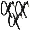 Urban August Multi-Purpose Keyed Adjustable Zip Tie Lock - 3 Pack Keyed Alike - Black Stainless Steel Refrigerator Cabinet Bike Stroller Helmet Lock view 1