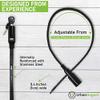 Urban August Multi-Purpose Keyed Adjustable Zip Tie Lock - 3 Pack Keyed Alike - Black Stainless Steel Refrigerator Cabinet Bike Stroller Helmet Lock view 2