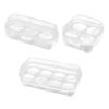 JzcsdkSIL Camping Shockproof Leakproof 3 Grid/4 Grid/8 Grid Eggs Container Case Eggs Holder Eggs Storage Box Case Covered Eggs Holder Eggs Holder for Fridge Eggs Storage Container Plastic Fridge view 2