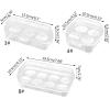 JzcsdkSIL Camping Shockproof Leakproof 3 Grid/4 Grid/8 Grid Eggs Container Case Eggs Holder Eggs Storage Box Case Covered Eggs Holder Eggs Holder for Fridge Eggs Storage Container Plastic Fridge view 4