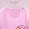 AMIMOJY Baby Girls' Toddler Summer Outfit Lollipop Floral Print T-shirt Tops and Shorts Casual Kids 2Pcs Clothes Set, Z-pink view 4