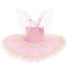 AFAVOM Hard Platter Swan Lake Ballerina Costume for Girls Camisole Skirted Leotard Ballet Dance Outfit with Hair Clip Armbands 3PCS Sequin Embroidery Lace Tutu Performance Dancewear Pink 3-4 Years view 3