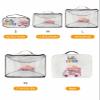 4 Set Packing Cubes - Hello Summer Watercolor Ice Cream Cars Packing Cubes for Carry on Suitcase Lightweight Travel Essential Bag for Clothes Shoes Cosmetics Toiletry view 2