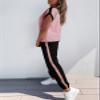 Dokotoo Womens Pajama Sets Summer Outfits Colorblock Short Sleeve Jogger Workout Sets Sweatsuits Loungewear Tracksuits Fall Fashion Clothing 2025 view 2
