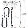 2FT*2 Pack +3FT*2 Bungee Boat Dock Line with Stainless Steel Clip Boat Accessories view 3