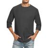 3/4 Sleeve Shirt Men Baseball Jersey Men Raglan Casual Big and Tall Active Workout Loose Fit Top Comfort Crewneck Shirts Solid Slim Fit Half Sleeve T Shirts view 1