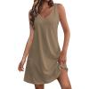 AOREUGL Boho Summer Dresses for Women 2024 Casual Loose Sleeveless Tunic Tank Dress Beach Coverup Sundresses Vacation Outfits view 1