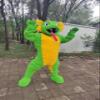 Power Green Cobra Mascot Costume Adult Size for Men & Women with Built-in Fan Inside the Head view 3
