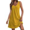 AOREUGL Boho Summer Dresses for Women 2024 Casual Loose Sleeveless Tunic Tank Dress Beach Coverup Sundresses Vacation Outfits view 1