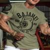 Bajame! Dejame en paz Gymish Spanish Gym Workout Shirt for Men, Funny T-Shirt (MED, Bajame! Military Green Branded) view 2