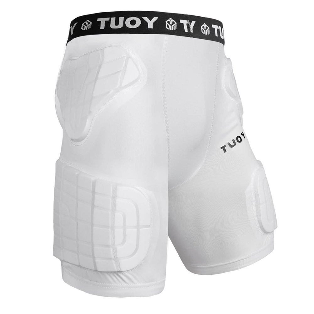 TUOY Adult 5-Pad Football Girdle Hip Thigh Protector Padded Shorts (SDT9)