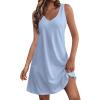 AOREUGL Boho Summer Dresses for Women 2024 Casual Loose Sleeveless Tunic Tank Dress Beach Coverup Sundresses Vacation Outfits view 1