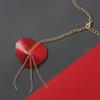 LJJCSFF Sexy Bra Body Chain Nipple Pasties Choker Nipple Pasties Nipple Cover Stickers Heart Shaped Pasties Nipple Cover Red view 4
