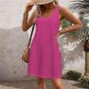 AOREUGL Boho Summer Dresses for Women 2024 Casual Loose Sleeveless Tunic Tank Dress Beach Coverup Sundresses Vacation Outfits view 3