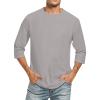 3/4 Sleeve Shirt Men Baseball Jersey Men Raglan Casual Big and Tall Active Workout Loose Fit Top Comfort Crewneck Shirts Solid Slim Fit Half Sleeve T Shirts view 1