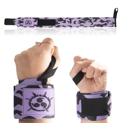 CROWN Anime Wrist Wraps Lifting Straps 24" for Men and Women - 1 Pair Each, Gym Accessories Support Weightlifting, Powerlifting, Strength Training, and Improve Workout (CM2)