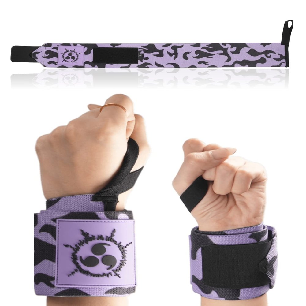 CROWN Anime Wrist Wraps Lifting Straps 24" for Men and Women - 1 Pair Each, Gym Accessories Support Weightlifting, Powerlifting, Strength Training, and Improve Workout (CM2)