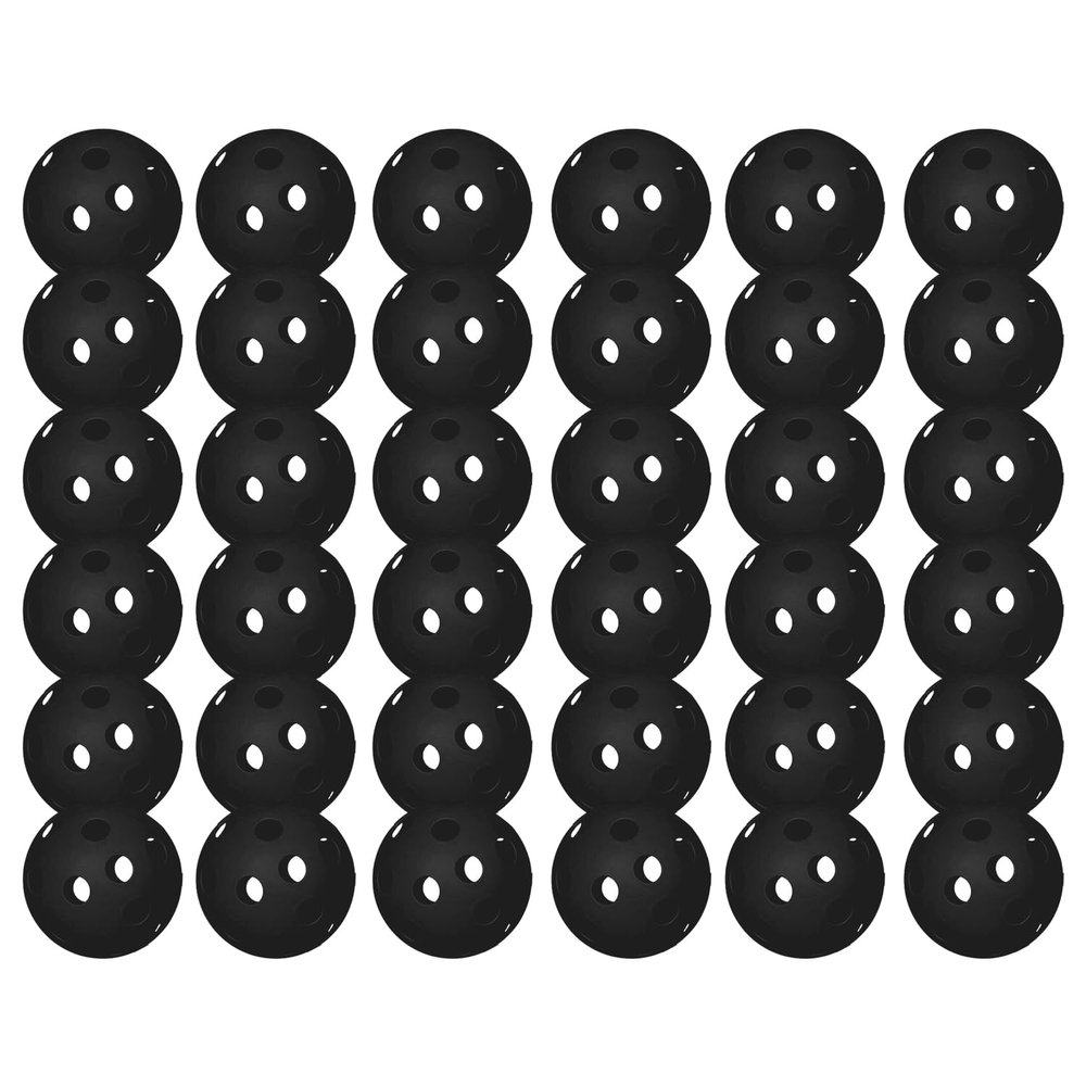 Spunspon 36 Pack Pickleball Balls, 40 Holes Outdoor Pickleballs, High Elasticity & Durable Pickle Balls for All Style Pickleball Paddles (Black)