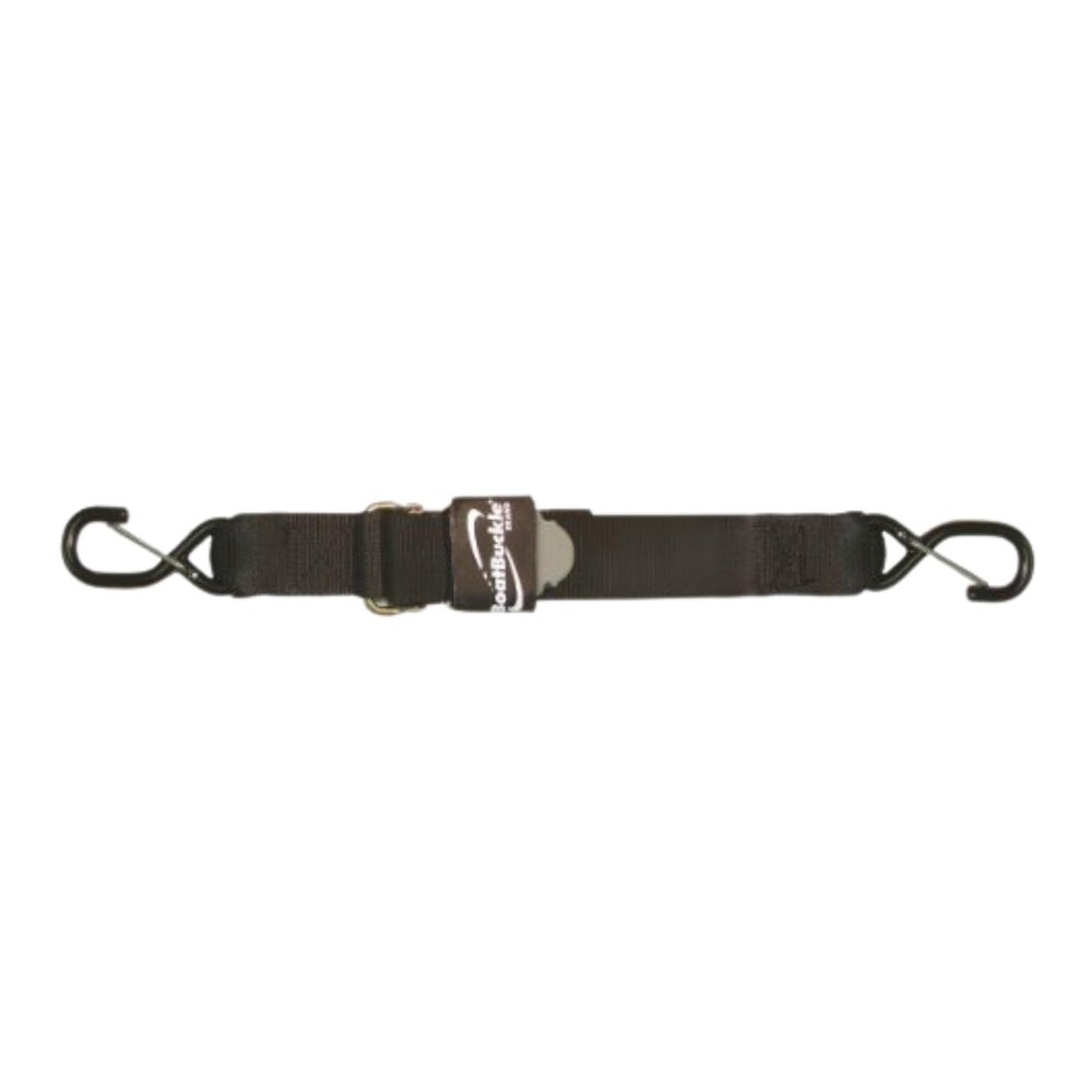 BoatBuckle Pro Series Kwik-Lok Gunwale Tie-Down 2-Inch x 13-Feet, Black