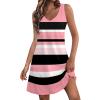 AOREUGL Boho Summer Dresses for Women 2024 Casual Loose Sleeveless Tunic Tank Dress Beach Coverup Sundresses Vacation Outfits view 1