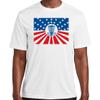 Disc Golf Dry Fit Shirt - Moisture Wicking - 'Merica Basket - XL White