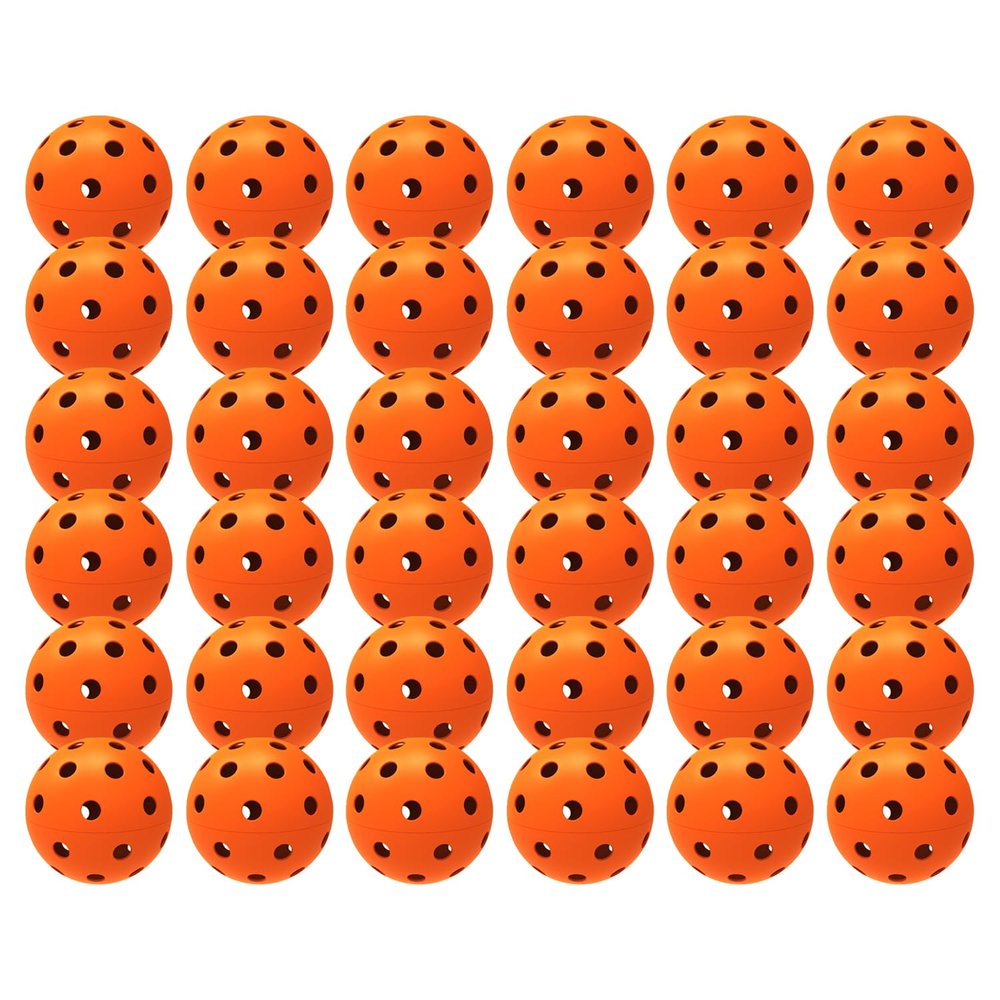 Spunspon 36 Pack Pickleball Balls, 40 Holes Outdoor Pickleballs, High Elasticity & Durable Pickle Balls for All Style Pickleball Paddles (Orange)