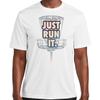 Disc Golf Dry Fit Shirt - Moisture Wicking - Just Run It - M White
