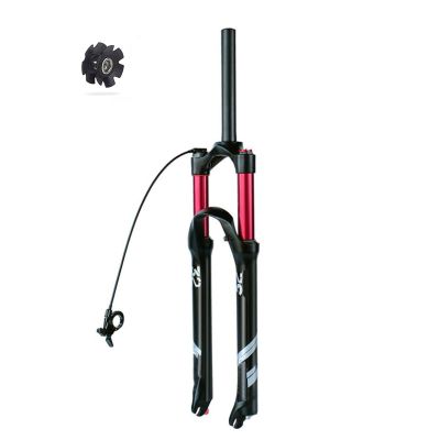 ZECHAO 26 27.5 29in Mountain Bike Suspension Forks,Ultralight Gas Shock Absorber 140mm Travel Rebound Adjustment Straight/Tapered (Color : Straight Canal, Size : 26inch)