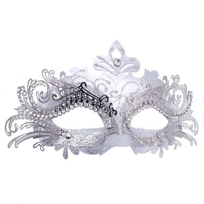 Geek-M Women/Men Masquerade Metal Masks Venetian Halloween Costume Mask Mardi Gras Mask (Sliver C1)