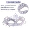 Geek-M Women/Men Masquerade Metal Masks Venetian Halloween Costume Mask Mardi Gras Mask (Sliver C1) view 2