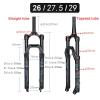 ZECHAO Mountain Bike Suspension Fork,26 27.5 29in Air Front Fork Shock Absorber Spring Front Fork Disc Brake 120mm Travel (Size : 26inch) view 2