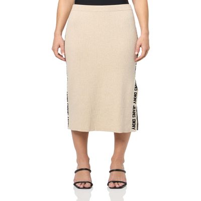 DKNY Women's Jeans Skirt,Sandalwood Heather/Black,Small