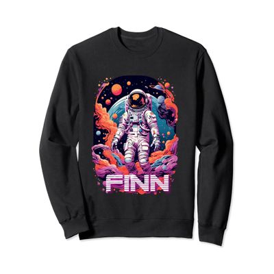 FINN - Cute Boy Name with cool Astronaut Sweatshirt