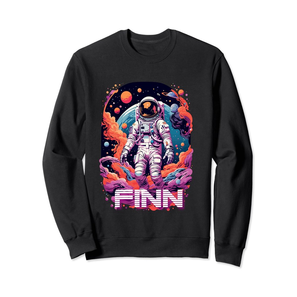 FINN - Cute Boy Name with cool Astronaut Sweatshirt
