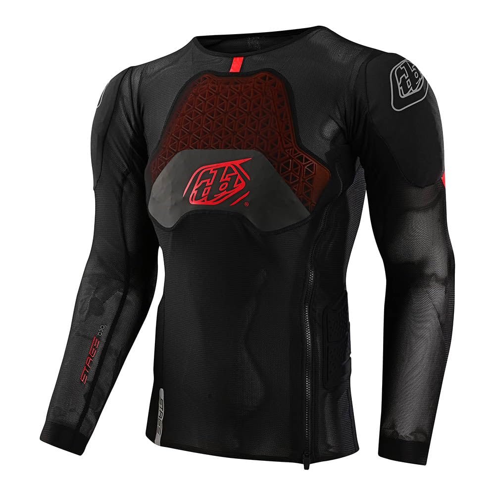 Troy Lee Designs Stage Ghost D30 Long Sleeve Baselayer, Solid Black, X-Large